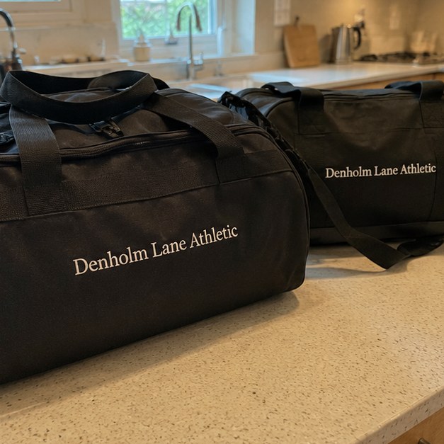 Custom gym bags — customer photo